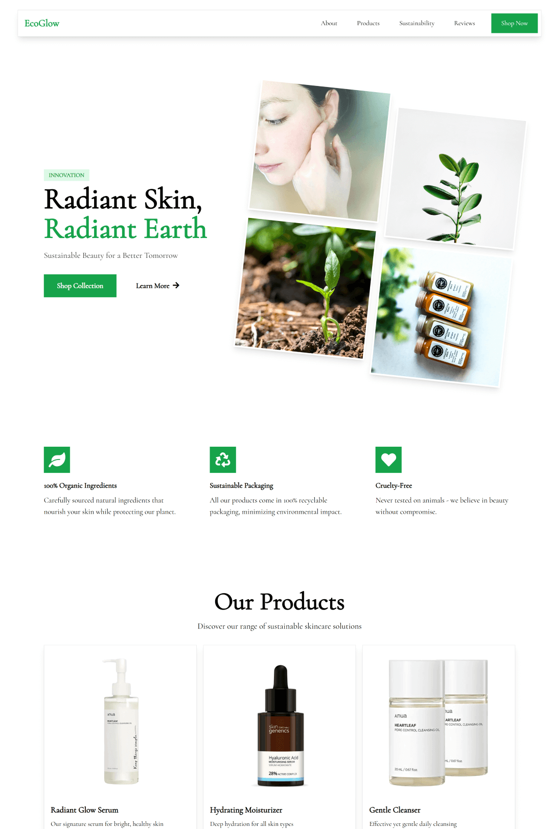 Eco Product Landing Page